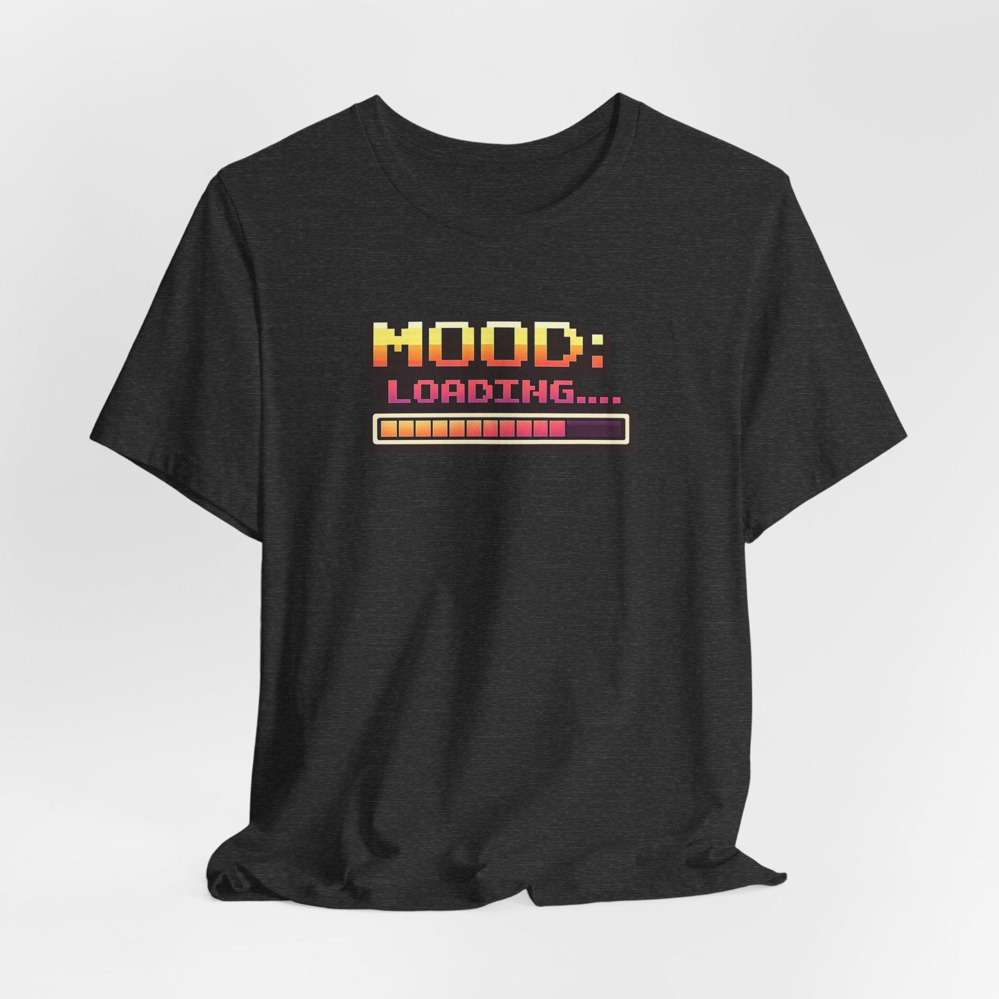 Mood Loading Retro Pixel T-Shirt | Funny Gamer Graphic Tee | Relatable Humor Shirt | Casual Unisex Gaming Shirt
