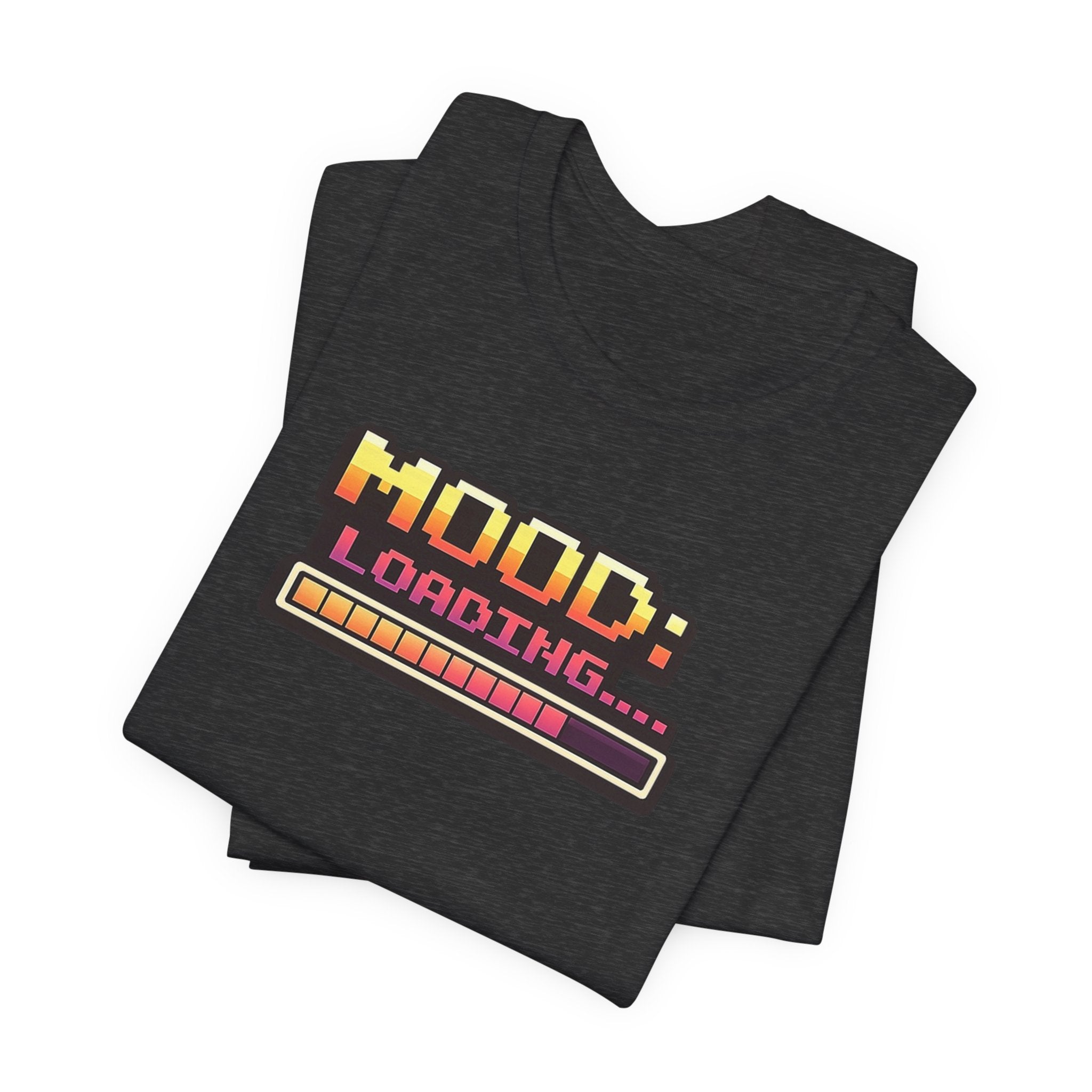 Mood Loading Retro Pixel T-Shirt | Funny Gamer Graphic Tee | Relatable Humor Shirt | Casual Unisex Gaming Shirt