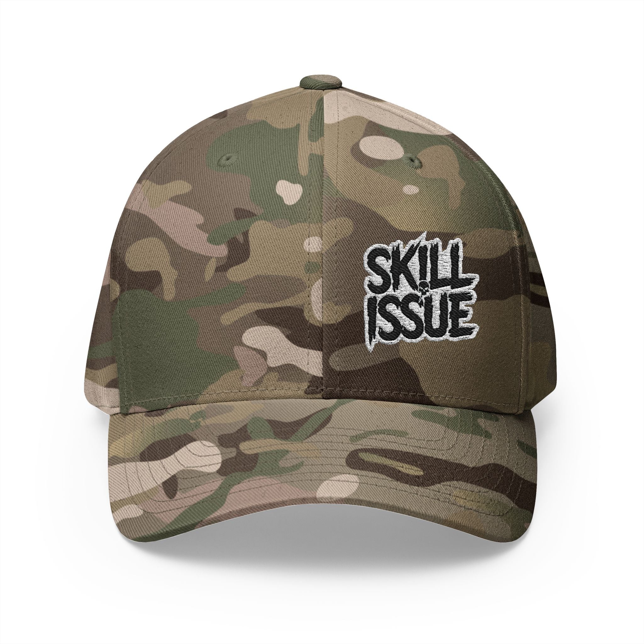 Skill Issue Embroidered Camo Cap