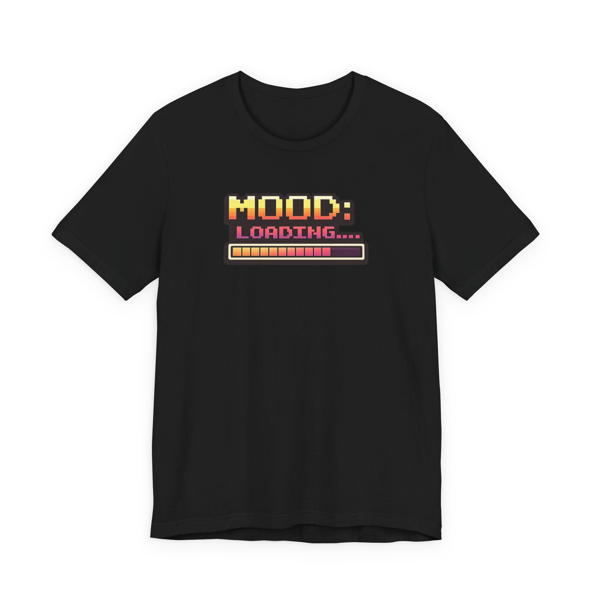 Mood Loading Retro Pixel T-Shirt | Funny Gamer Graphic Tee | Relatable Humor Shirt | Casual Unisex Gaming Shirt