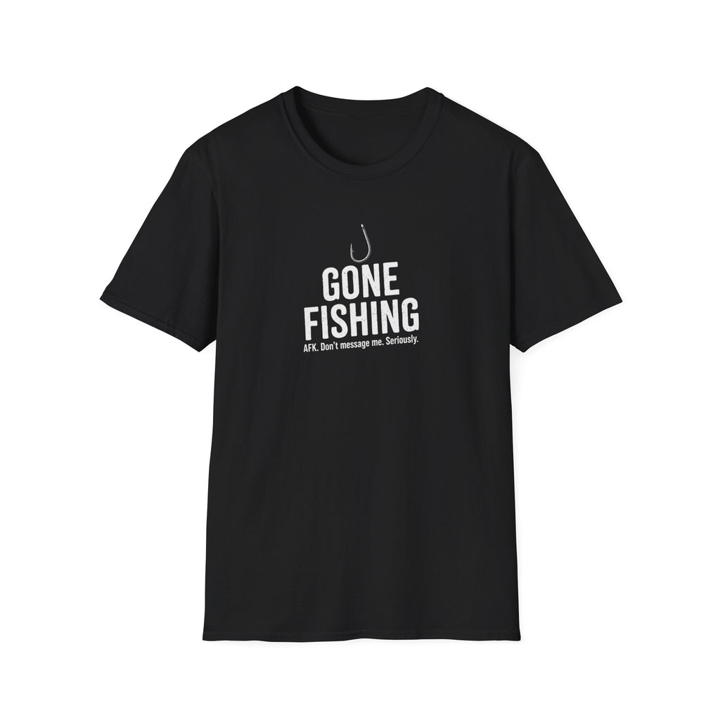 Gone Fishing T-Shirt — Minimal Hook Graphic Fishing Tee