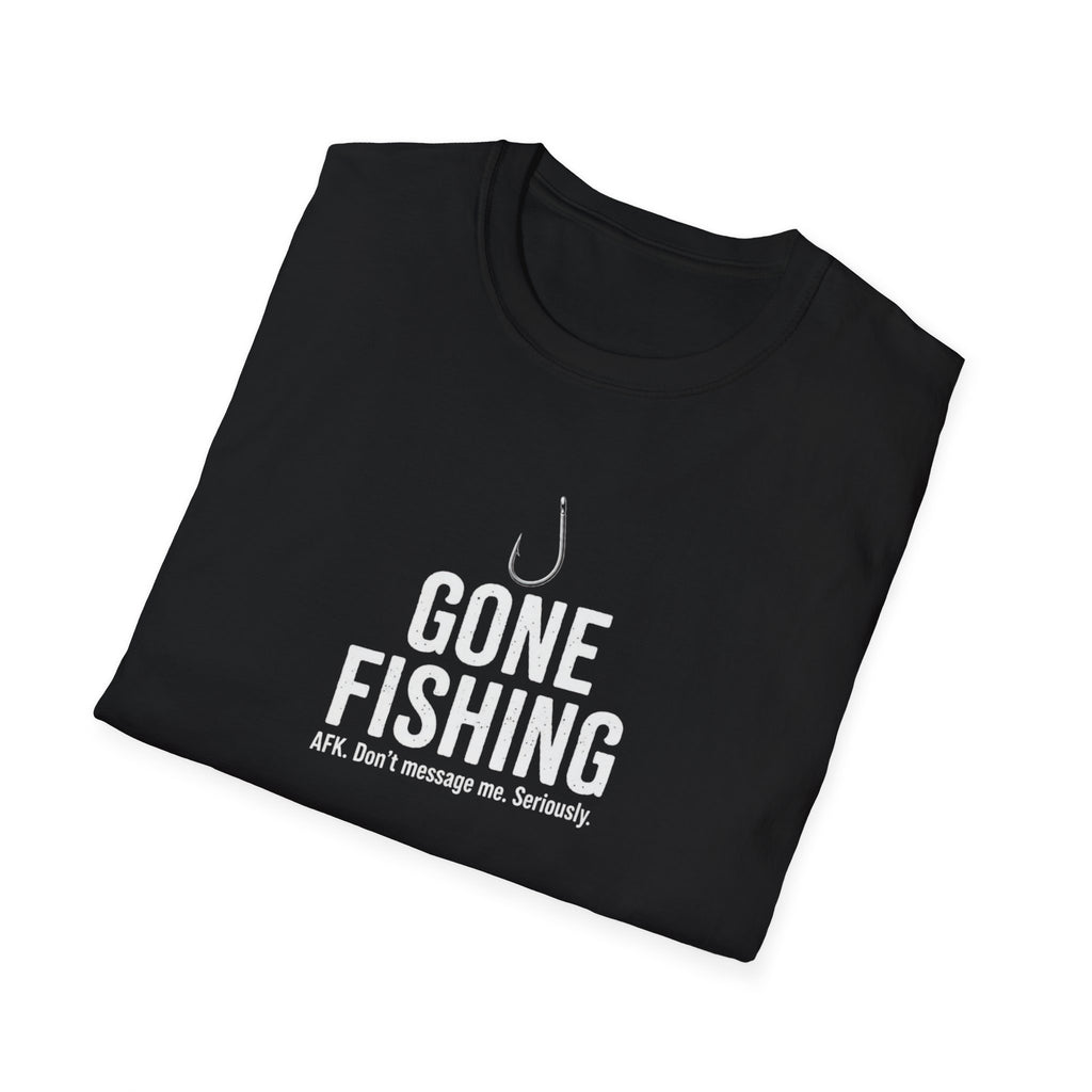 Gone Fishing T-Shirt — Minimal Hook Graphic Fishing Tee