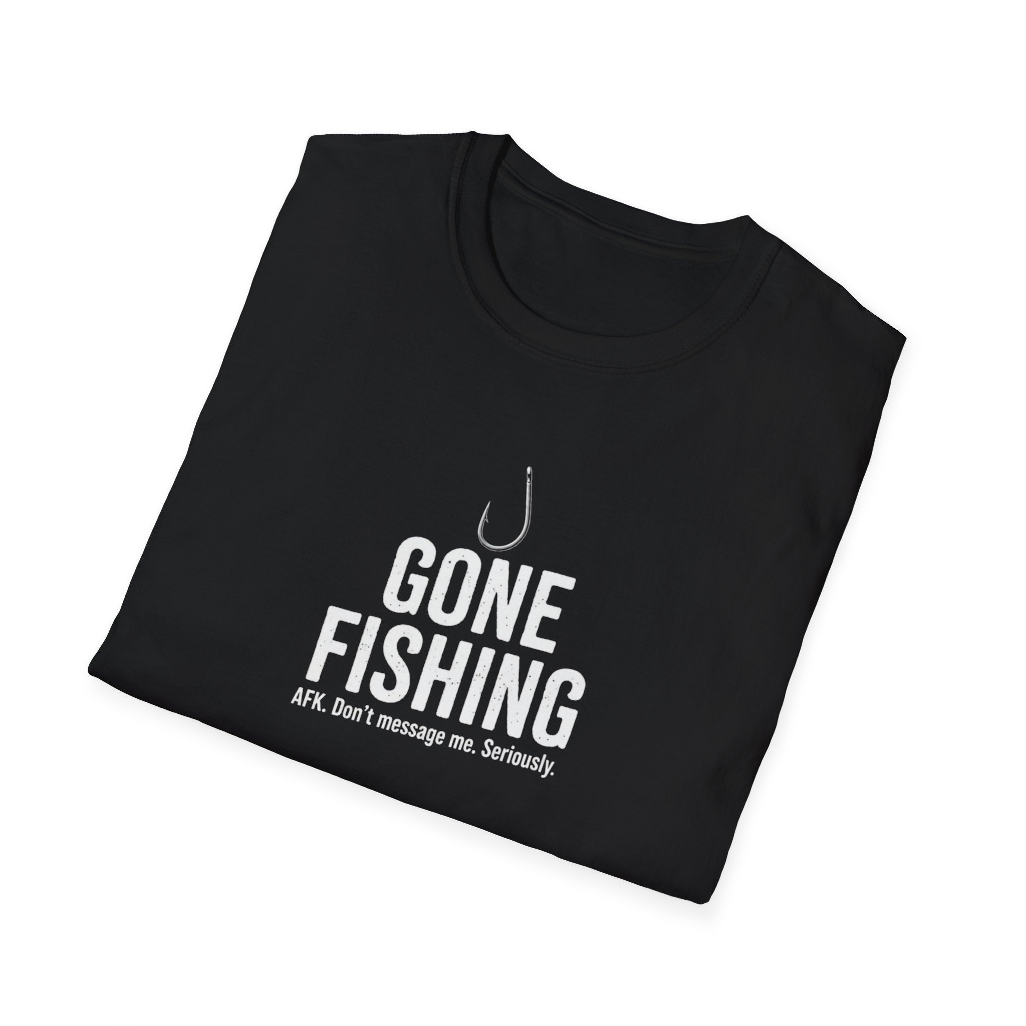 Gone Fishing T-Shirt — Minimal Hook Graphic Fishing Tee